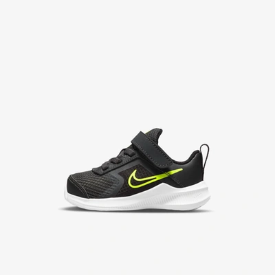 Shop Nike Downshifter 11 Baby/toddler Shoe In Dark Smoke Grey,black,white,volt