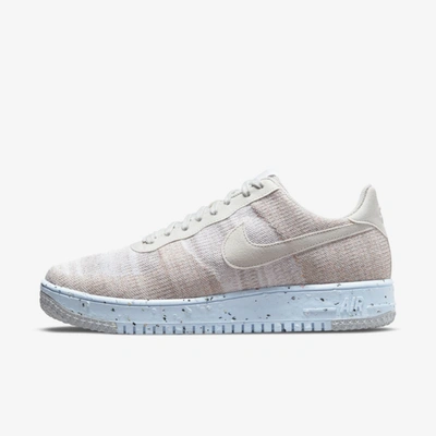 Shop Nike Air Force 1 Crater Flyknit Men's Shoes In White,chambray Blue,volt,photon Dust