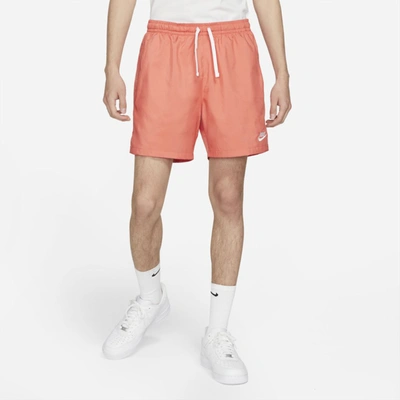 Shop Nike Men's  Sportswear Woven Flow Shorts In Orange