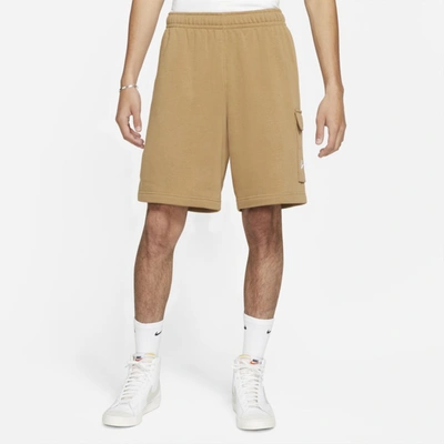 Shop Nike Sportswear Club Men's Cargo Shorts In Dark Driftwood,dark Driftwood,white