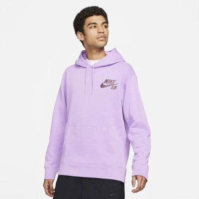 Nike Sb Icon Pullover Skate Hoodie In Violet Star,dark Wine | ModeSens