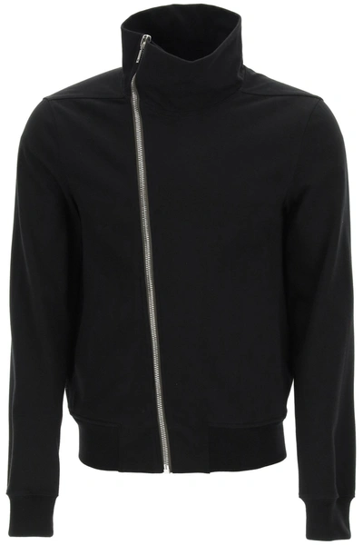 Shop Rick Owens Bauhaus Zip-up Sweatshirt In Black