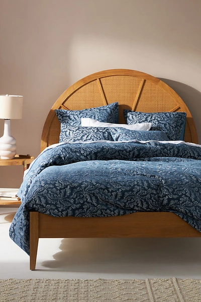 Shop Anthropologie Jacquard-woven Katerina Duvet Cover By  In Blue Size Kg Top/bed