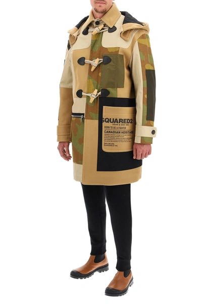 Shop Dsquared2 Montgomery Coats In Beige,green,black