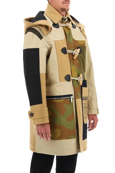 Shop Dsquared2 Montgomery Coats In Beige,green,black