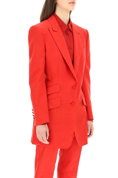 Shop Dolce & Gabbana Schappe Single-breasted Jacket In Red