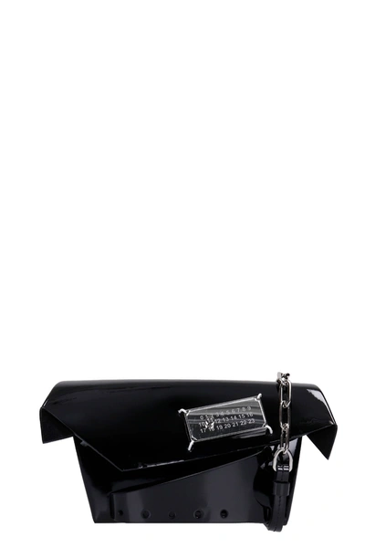 Shop Maison Margiela Shoulder Bag In Black Patent Leather