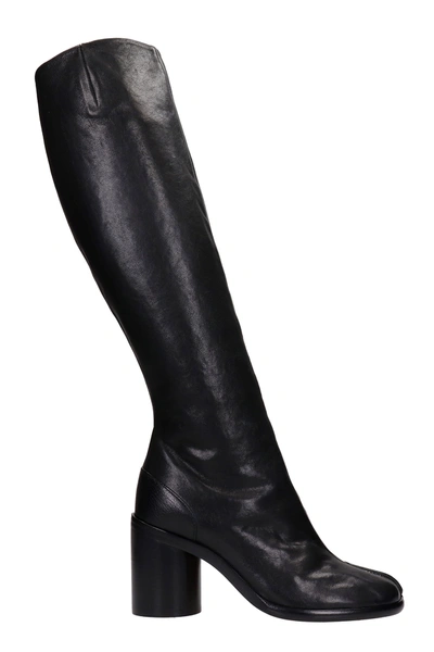 Shop Maison Margiela High Heels Boots In Black Leather