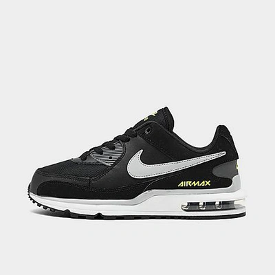 Shop Nike Little Kids' Air Max Wright Casual Shoes In Black/wolf Grey/volt
