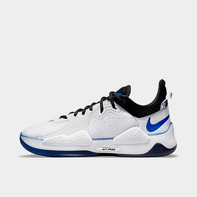 Shop Nike Pg 5 Playstation Basketball Shoes In White/crimson Tint/light Violet