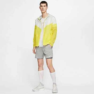 Shop Nike Men's Flex Stride 2-in-1 Shorts In Iron Grey/heather/reflective Silver