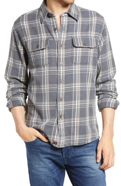Shop The Normal Brand Mountain Regular Fit Flannel Button-up Shirt In Grey Plaid