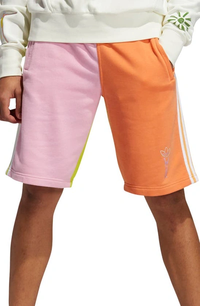 Absay Blæse Tilpasning Adidas Originals Love Unites Colour-block Cotton-blend Jersey Shorts In  Multi | ModeSens