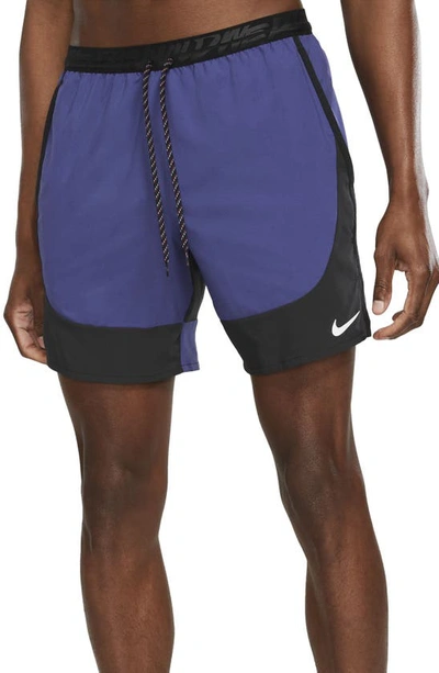 Nike Dri-fit Flex Stride Wild Run Pocket Performance Running Shorts In Dark  Purple Dust/ Black | ModeSens