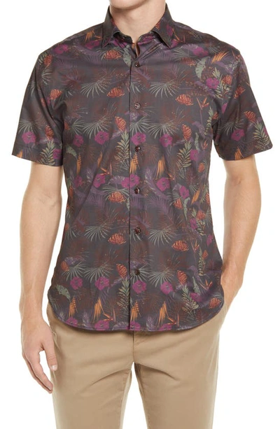 Shop Jeff Winey Roads Floral Short Sleeve Stretch Button-up Shirt