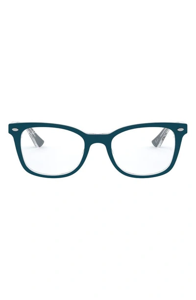 Shop Ray Ban 53mm Optical Glasses In Transparent Green