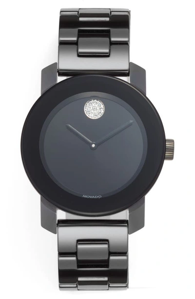 Shop Movado Bold Ceramic Bracelet Watch, 36mm In Black