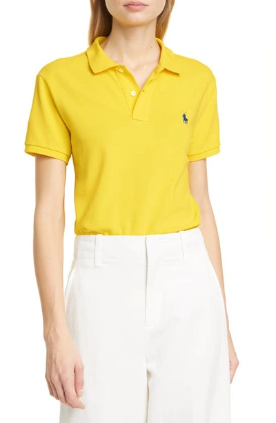 Shop Polo Ralph Lauren Classic Fit Polo In Lemon Crush