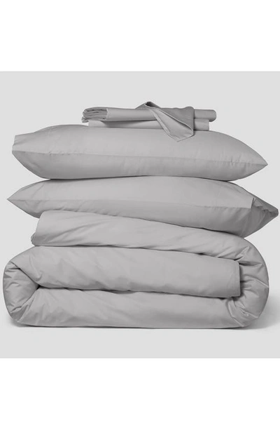 Shop Casper 300 Thread Count Organic Cotton Percale Sheet Set In Gray