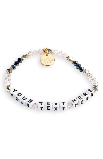 Shop Little Words Project Custom Beaded Stretch Bracelet In Belle/ Multi