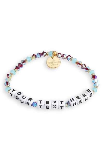 Shop Little Words Project Custom Beaded Stretch Bracelet In Scales/ Multi