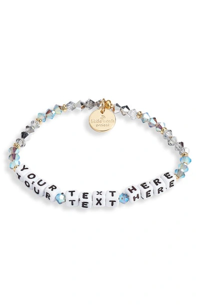 Shop Little Words Project Custom Beaded Stretch Bracelet In Twinkle/ Gray