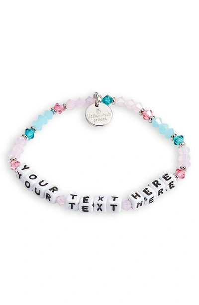 Shop Little Words Project Custom Beaded Stretch Bracelet In Soul/ Multi