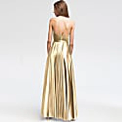 Angelika Jozefczyk Satin Long Dress Beige In Long