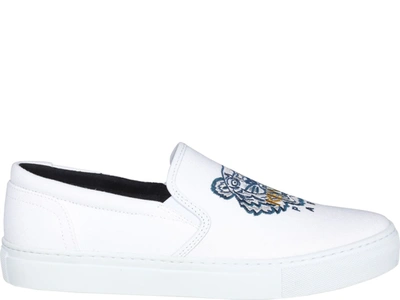 Shop Kenzo K-skate Slip On Sneakers In White