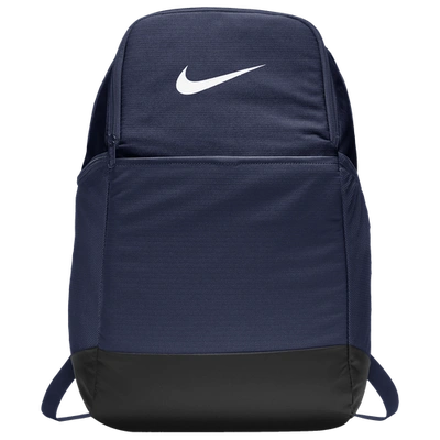 Shop Nike Brasilia Medium Backpack In Midnight Navy