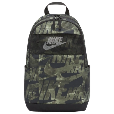 Shop Nike Elemental Aop Backpack F21 In Med Olive/black