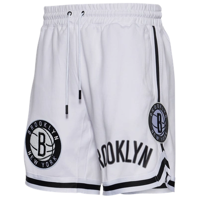 Shop Pro Standard Mens Brooklyn Nets  Nba Team Shorts In White/black