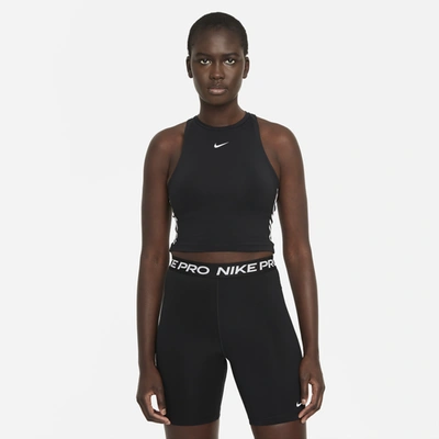 T Gemidos vecino Nike Pro Dri-fit Women's Cropped Graphic Tank In Black | ModeSens