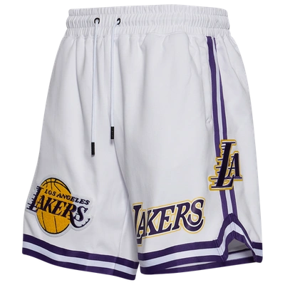Shop Pro Standard Mens Los Angeles Lakers  Nba Team Shorts In White/purple