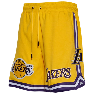 Shop Pro Standard Mens Los Angeles Lakers  Nba Team Shorts In Gold/purple