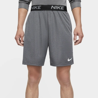 Shop Nike Mens  Dry Veneer Train Football Shorts In Black/smoke Gray Heather/white