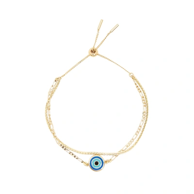 Shop Jenny Bird Evil Eye 14kt Gold-dipped Bracelet