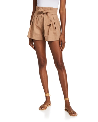 Shop A.l.c Joelle Belted Paperbag Shorts In Dulce