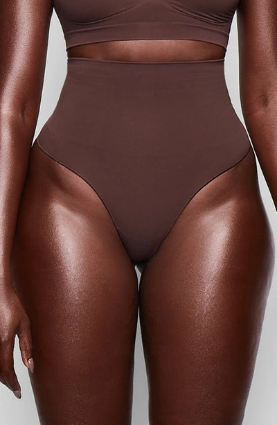Shop Skims Core Control Thong In Cocoa