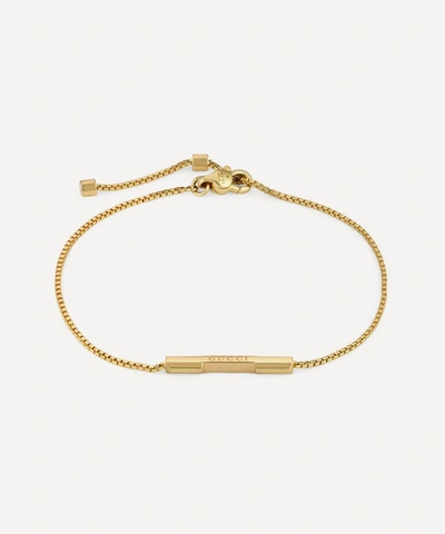 Shop Gucci 18ct Gold Link To Love  Bar Bracelet