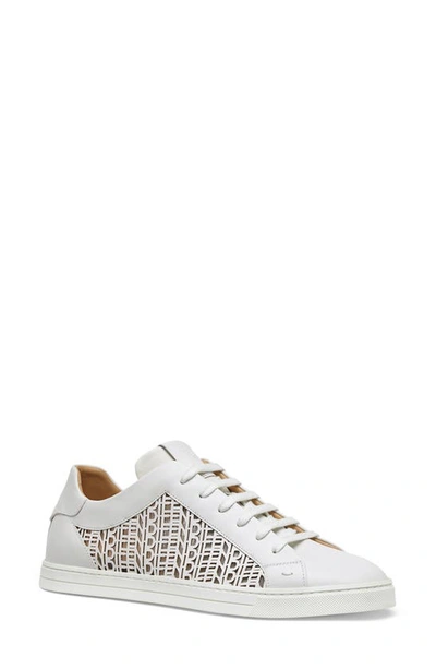 Shop Fendi Low Top Sneaker In White/ White