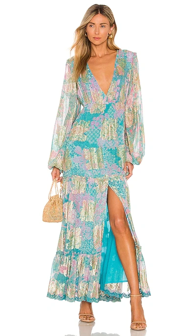 HEMANT & NANDITA XARI RUCHED MAXI DRESS BENE-WD145