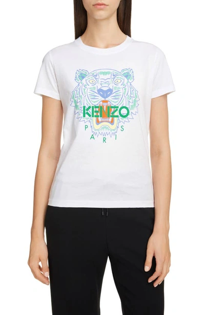 Shop Kenzo Classic Tiger Print Tee In White