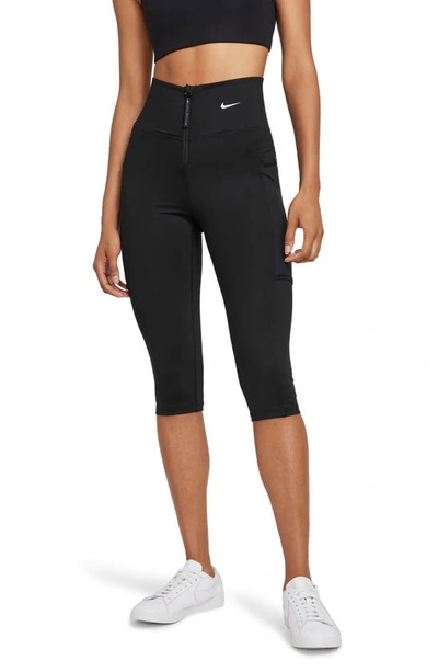 Nike + Naomi Osaka Cropped Dri-fit Leggings In Black,black,white