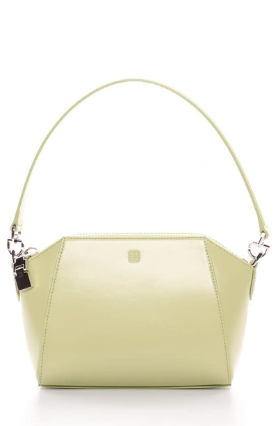 Shop Givenchy Extra Small Antigona Leather Shoulder Bag In Avocado Green