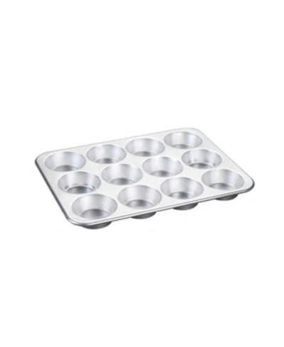 Shop Nordic Ware Naturals 12 Cup Muffin Pan In Silver-tone
