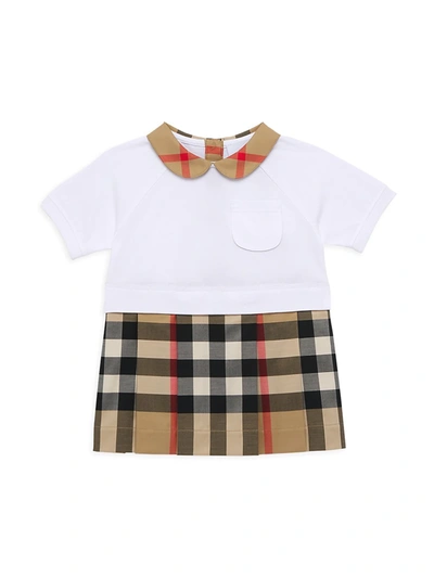 Shop Burberry Baby Girl's & Girl's Vintage Check Shirtdress In Archive Beige