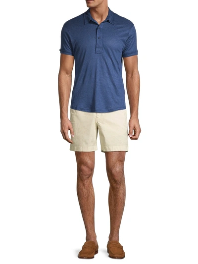 Shop Orlebar Brown Cotton Twill Shorts In Almond