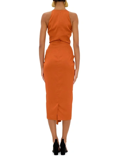 Shop Andrea Iyamah Women's Reni Midi Dress In Burnt Orange