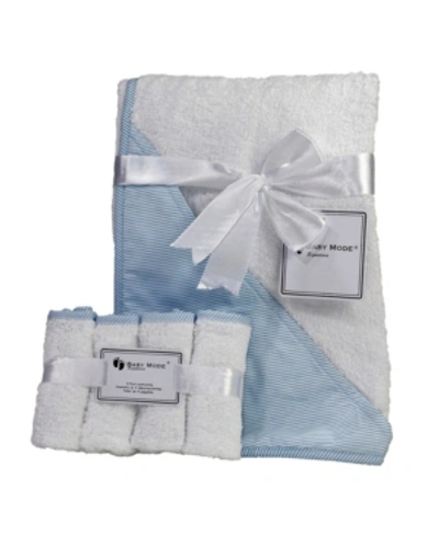Shop 3 Stories Trading Hooded Baby Towel With Wash Cloth Bundle In Blue